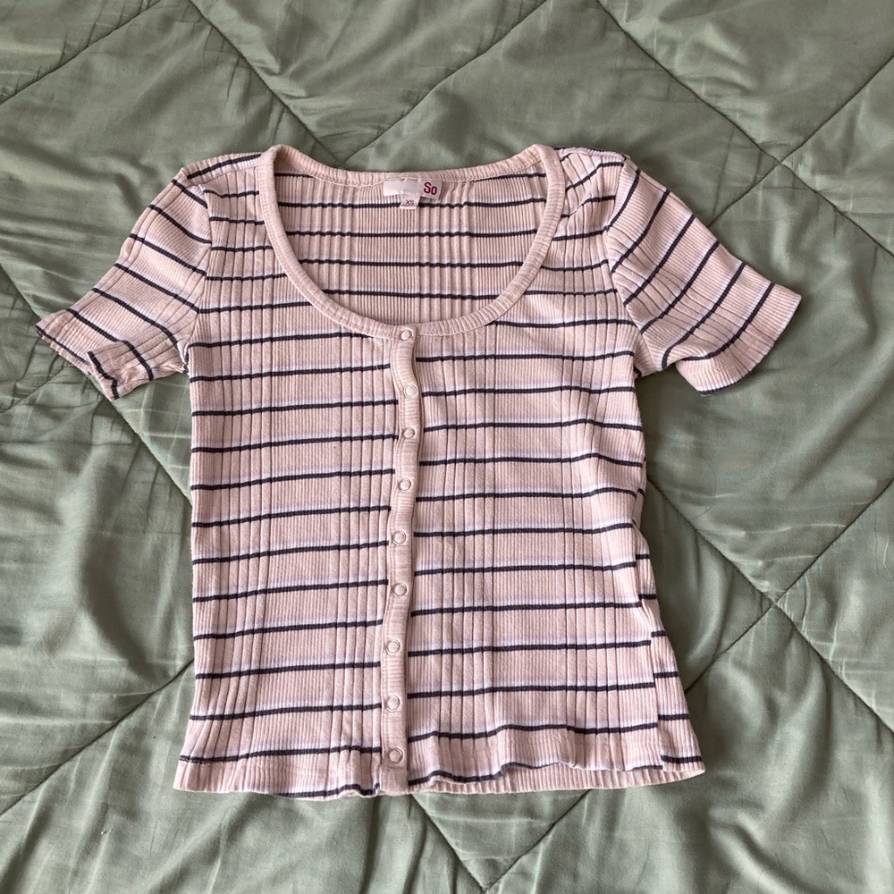 Pink stripped top